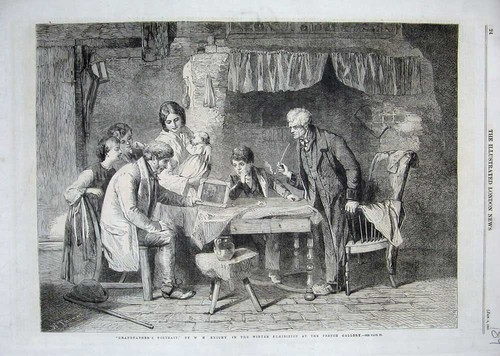 Old antique print 1862 - old,