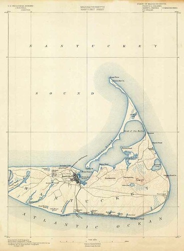 1889 topo map - topo, nantucket