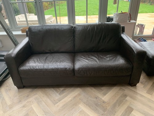 Natuzzi dark brown leather - natuzzi,