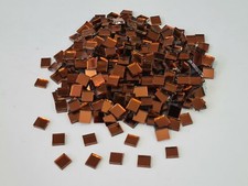 200 pieces, Burnt Orange Glass Mirror Tiles, Approx 0.5 x 0.5 cm,1.8 mm Thick, 