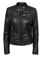 Ladies Fashion Biker Leather