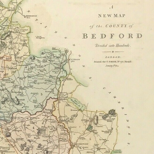 Map bedfordshire smith 1884 - map,