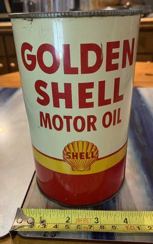 1950s golden shell motor oil - shell,