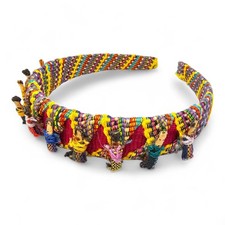 Handmade Guatemalan Worry Doll Headband Multicolour Fair Trade Hair Accessory