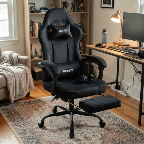 Luxurious suede gaming chair - luxurious,