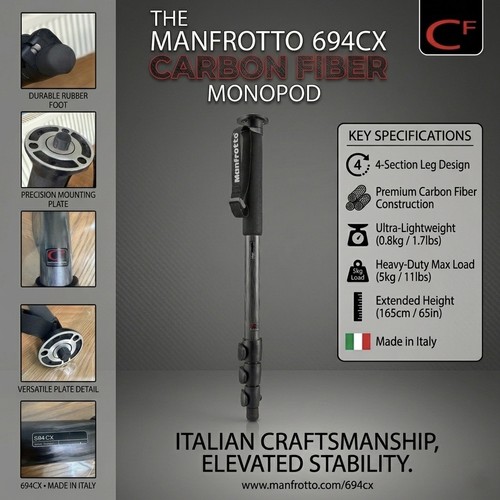 Manfrotto 694cx carbon fibre - carbon,