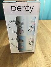 The Tabletop Company Stacking Mugs 2 Percy Pig Mugs Boxed Fab Designs New in Box