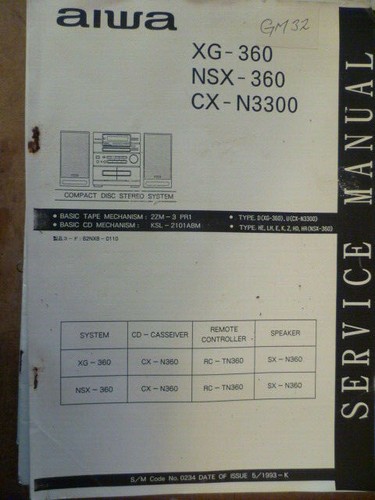Aiwa 360 nsx - aiwa, nsx-360