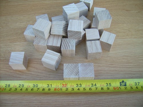 10x wood cubes wooden - 10x,