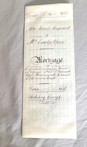 Antique vellum mortgage deed - antique,