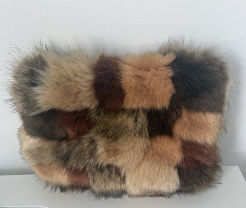 Topshop faux fur clutch bag - faux,