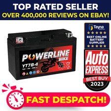 YT7B-4 Powerline Motorcycle Battery 12V 7Ah YT7B4