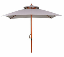 Outsunny Wood Square Patio 3×3m Umbrella Garden Parasol Sunshade Canopy RRP£124