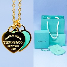 Tiffany Necklace Gold & Blue