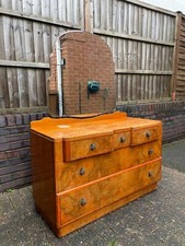 1950’s Bedroom Dressing Table With Mirror (walnut veneer)