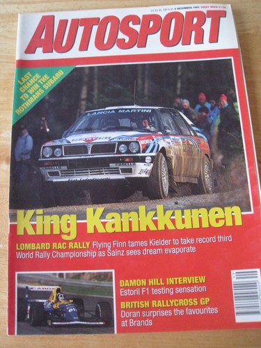 Autosport magazine dec 1991 - autosport,