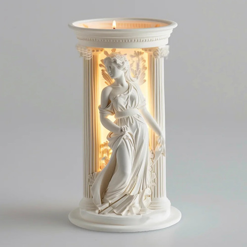Athena goddess candle - 3d,