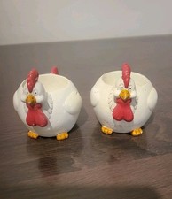 Vintage Set Of 2 Chicken Egg
