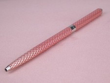 Tiffany & Co. 925 Sterling Silver and Pink Enamel Agenda Ballpoint Pen