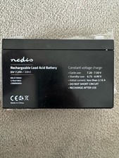 Nedis 6v Volt 7.2Ah  Rechargeable Lead Acid Battery