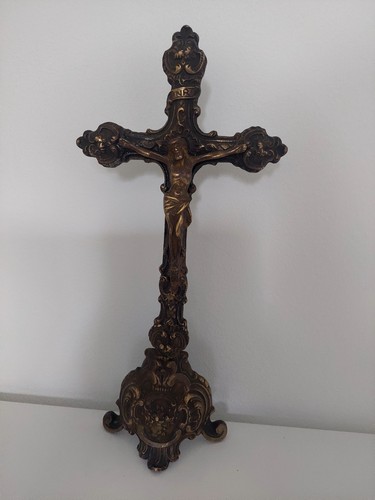 Antique french brass altar - antique,