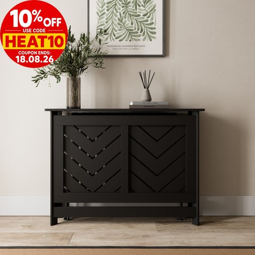 Radiator cover black modern - cover,