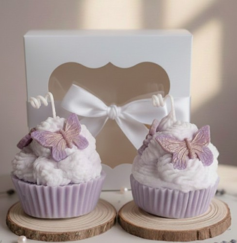 Lavender shaped cupcake - lavender,