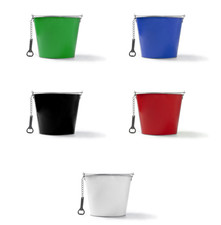 Large metal beer bucket - metal, ice