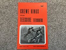 * CREWE v TEESSIDE 26/6/72 unmarked speedway programme