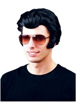 Men ROCK N ROLL WIG Black Hair