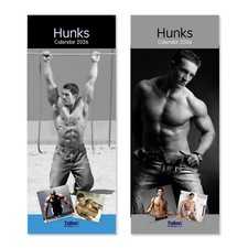 Super Slim Calendar 2026 Hunks Design Spiral Month View Wall Planner Home Office