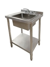 commercial Stainless steel Single Bowl Sink 600x600x900mm
