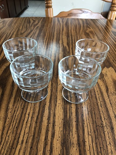 Small vintage glass dessert - 4,