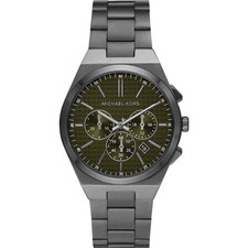 MICHAEL KORS OVERSIZED LENNOX GUNMETAL WATCH, MK9118. NO BOX BRAND NEW WITH TAG