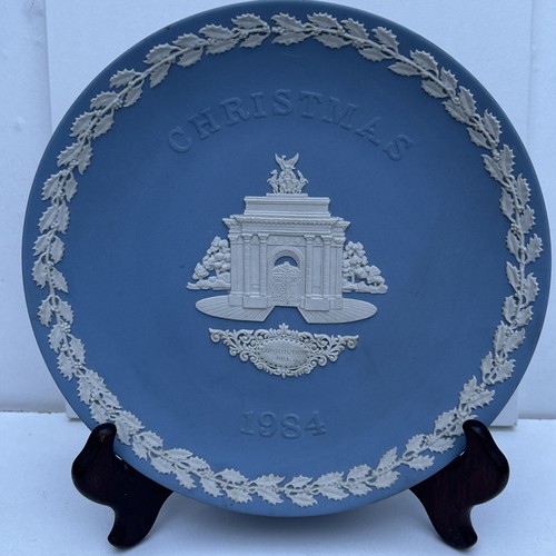 Wedgwood 1984 blue - &, white