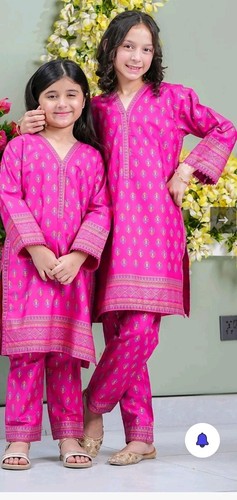 Girls pink lawn outfit - , size