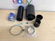 Universal Car 3 Carbon Fibre Cold Air Filter Feed Enclosed Intake Induction Pipe