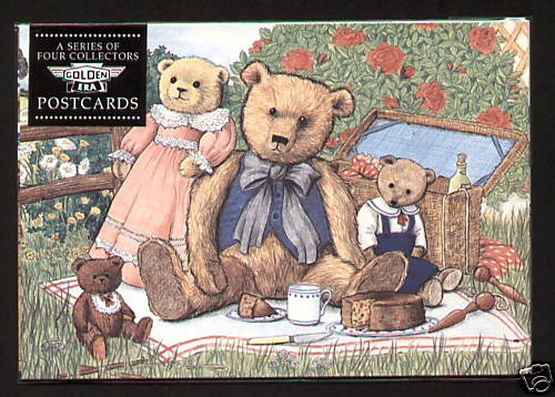 Teddy bear families postcards - families,