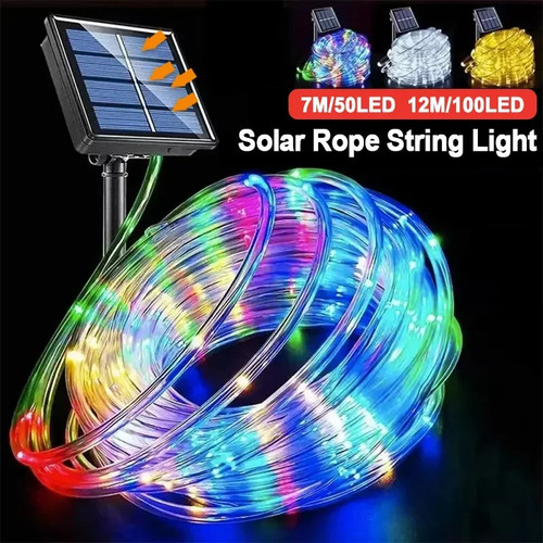 Solar rope lights outdoor tube - rope,