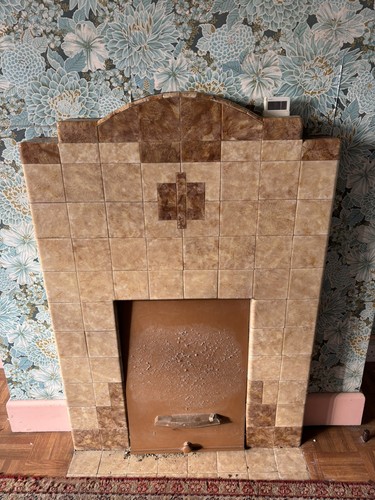 1930 original tiled fireplace - tiled,