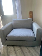 Grey large sofa and cuddle - large,