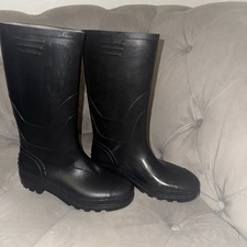 Kids Boys Girls Black Wellies