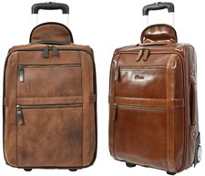 Genuine leather suitcase - genuine, on