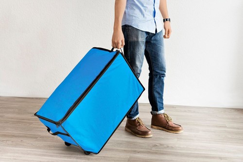 Storage trolley blue shopping