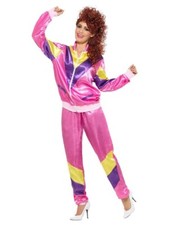Ladies Pink Shell Suit 1980s