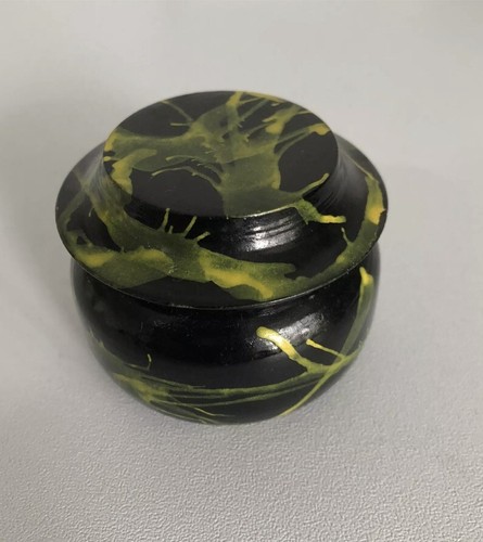 Black lacquer trinket small - lacquer,