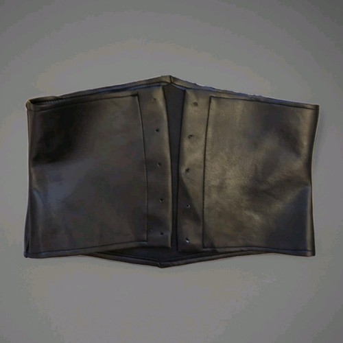 Faux leather underbust - leather, corset
