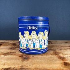 Vintage Tetley Tea Folk Tin