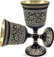 Set of 2 Royal Black Goblets