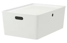 IKEA KUGGIS Storage Box White with Lid 37x54x21cm, Used Excellent Condition